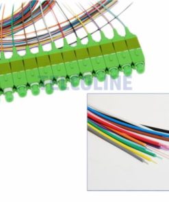 NFO Fiber optic pigtail SC APC, SM, G.657A1, 900um, 2m, LSZH Easy-strip, Full color, 12pack