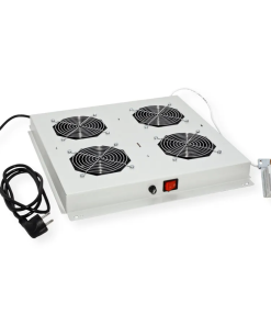Roline 19" krovni ventilacijski modul s 4 ventilatora i termostatom, sivi