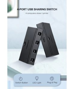 UGREEN Data Switch USB 2.0, 4 ulaza/1 izlaz, crni