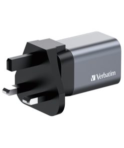 Verbatim GNC-35 GaN zidni punjač 35W, 1×USB-C PD 35W / 1×USB-A QC3.0