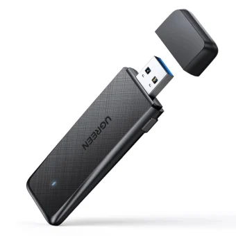 UGREEN AC1300 Bežični mrežni adapter, USB 3.0, Dual band, crni