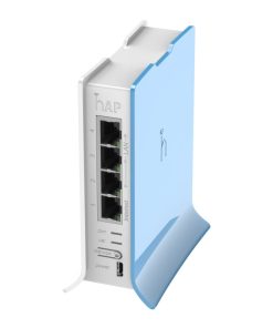 Mikrotik RB941-2nD-TC hAP Lite tower, 650MHz CPU, 32MB RAM, 4×LAN, 2.4Ghz 802.11b/g/n, integrirana antena, RouterOS L4, tower kućište, PSU