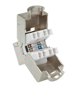 Roline RJ45 Keystone konektor Cat.6/Class E, STP (tool-free), srebrni