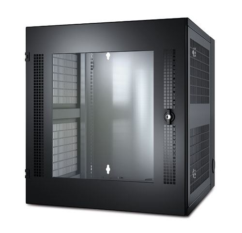 APC NetShelter WX 13U Wall Mount Cabinet Glass Doors, Black