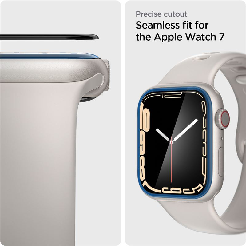Spigen ProFlex EZ Fit, zaštitno staklo za Apple pametni sat, 2 kom + okvir za poravnanje - Apple Watch 9/8/7 41mm (AFL04052)