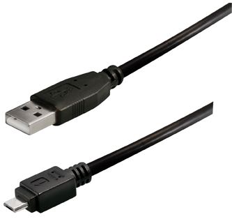 Transmedia USB typeA plug-Micro USB typeB 1,8m