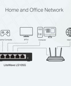 TP-Link LiteWave 5-Port Gigabit Desktop preklopnik (Switch), 5×10/100/1000 RJ45 Ports, metalno kućište