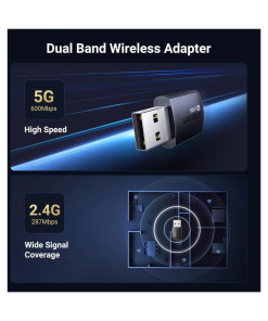 UGREEN AX900 Bežični mrežni adapter kartica, USB 3.0, Dual band, Wi-Fi 6, 900 Mbps brzina, crni