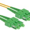 NFO Patch cord, SC APC-SC APC, Singlemode 9 125, G.657A2, Duplex, 20m