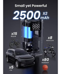 UGREEN CD259 električna zračna pumpa, 2×2500mAh