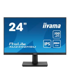 IIYAMA 24” XU2492HSU-B6 FHD (1920x1080) IPS, 100Hz, 16:9, 0.4ms, 250 cd/m2, 1300:1, HDMI/DP, 4×USB, zvučnici