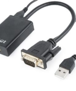 Gembird VGA to HDMI adapter cable, 0,15m, black
