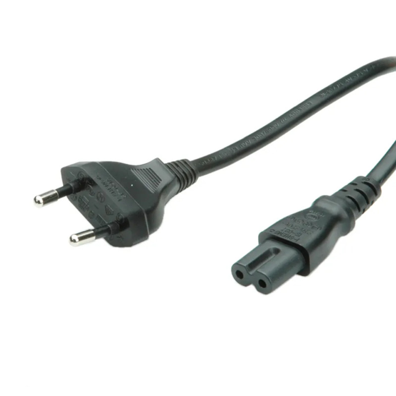 Roline VALUE naponski kabel 2-polni, IEC320 C7, 1.8m, crni