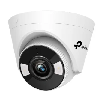 TP-LINK 4MP Full-Color Turret Net, H.265+/H.265/H.264+/H.264, 1/3" Progressive Scan CMOS, Color/0.04 Lux@F1.6, 0 Lux with IR/White Light, 25fps/30fps ( 2560x1440,2304x1296, 2048x1280, 1920x1080), PoE
