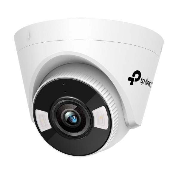 TP-LINK 4MP Full-Color Turret Net, H.265+/H.265/H.264+/H.264, 1/3" Progressive Scan CMOS, Color/0.04 Lux@F1.6, 0 Lux with IR/White Light, 25fps/30fps ( 2560x1440,2304x1296, 2048x1280, 1920x1080), PoE