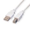 Roline VALUE USB2.0 kabel TIP A-B M/M, 0.8m, bijeli