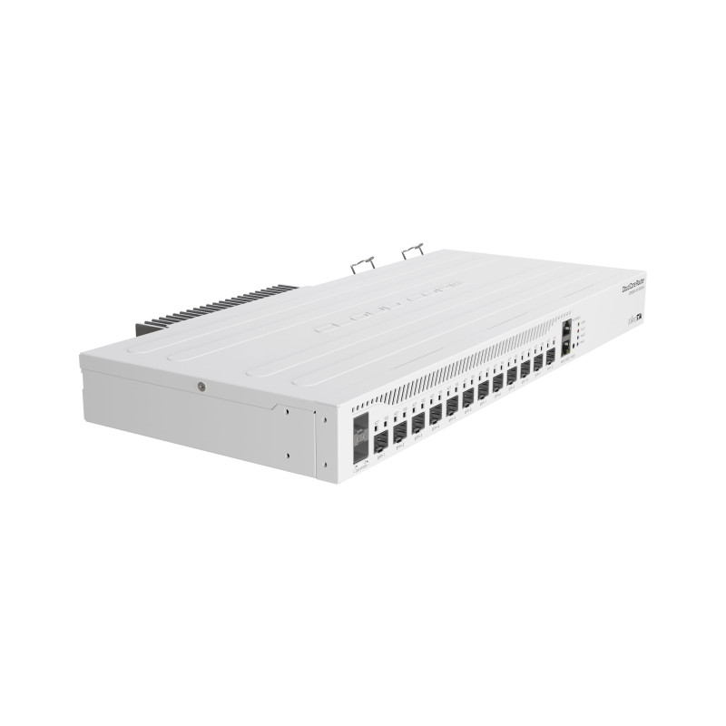 Mikrotik Cloud Core Router 2004-1G-12S+2XS, Cortex A57 CPU, 4GB RAM, 1×G-LAN, 12×10G SFP+, 2×25G SFP28, RouterOS L6, 1U rackmount case, Dual PSU