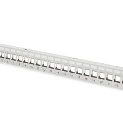 Digitus Modular Patch Panel, shielded 24-port, blank, 1U, rack mount color grey