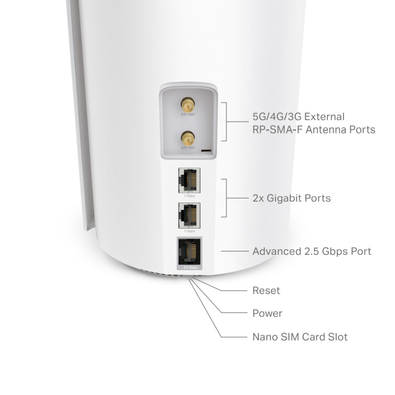 TP-Link AX3000 5G Whole Home Mesh WiFi 6, 574Mbps/2402Mbps (2.4GHz/5GHz), 802.11ax/ac/n/a/b/g, 1× 2.5 Gbps port + 2× Gigabit port, Deco App