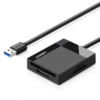 UGREEN čitač TF/SD/CF/MS memorijskih kartica, USB 3.0, crni