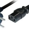 Transmedia Power Cable Schuko - angled IEC 320 plug 0,5m