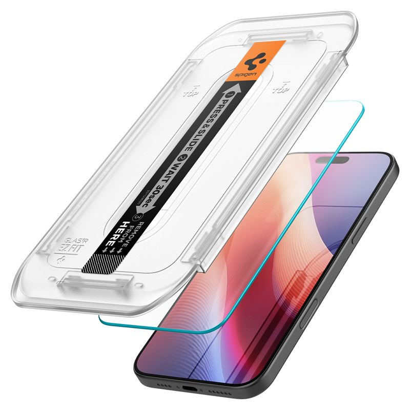 Spigen Glass tR EZ Fit 2 Pack, transparency - iPhone 17/16 Pro Max (AGL07907)