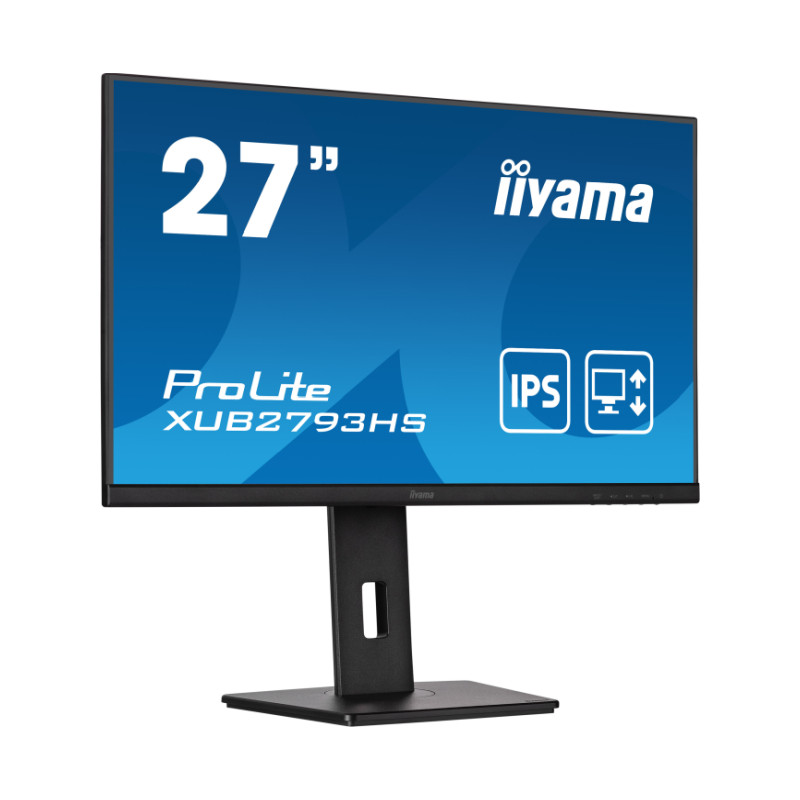 IIYAMA 27" XUB2793HS-B7 FHD (1920x1080) IPS, Pivot, 100Hz, 1ms, 16:9, 300 cd/m2, 1000:1, HDMI/DP, zvučnici, crni