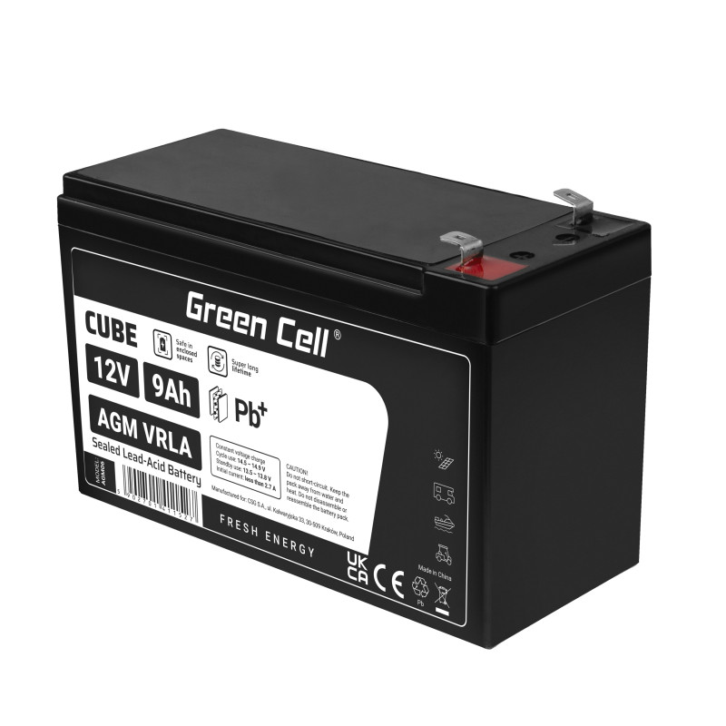 Green Cell (AGM06) baterija AGM 12V/9Ah
