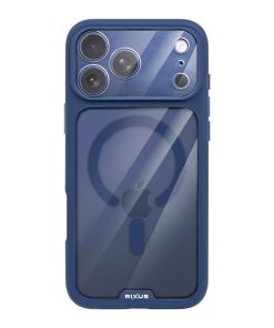 Rixus Crystal Amber Case For Apple iPhone 17 Pro Max, 18 Pro Max Blue