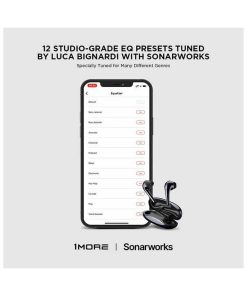 1MORE ComfoBuds 2 TWS In-Ear bežične slušalice s mikrofonom, BT5.2, Sonarworks App, ENC, IPX5, 24h, crne