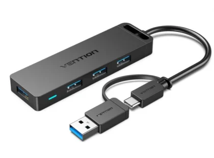 Vention 4-Port USB 3.0 Hub with Type C USB 3.0 2-in-1 Interface 0,15m