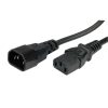 Roline VALUE naponski kabel PC-Monitor, IEC320 C14-C13 10A, M/F, 1.8m, crni