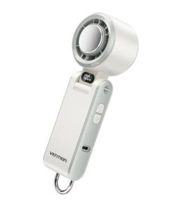 Vention USB 5V Speed (1-100) Adjustable Handheld Foldable High-Speed Cooling Fan White LED Display Type
