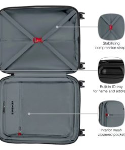 Wenger kofer Prymo Carry-On, 36/43 L, 55×40×20cm, crni