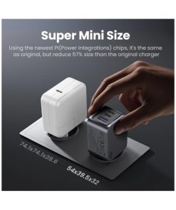 UGREEN Nexode Pro zidni punjač 65W, 2x USB-C, USB-A, USB-C kabel, GaN, sivi