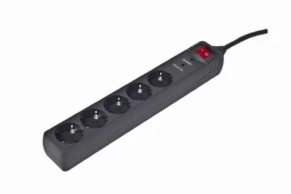 Gembird Surge protector, 5 sockets, 4,5m, black