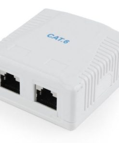 Gembird CAT6 FTP 2-port surface mount box