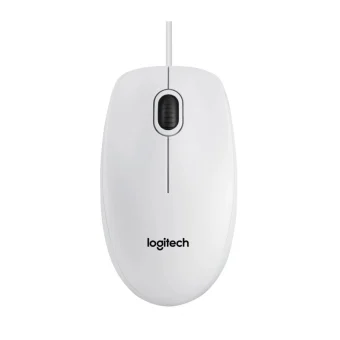 Logitech B100 optički miš, USB, bijeli (910-003360)
