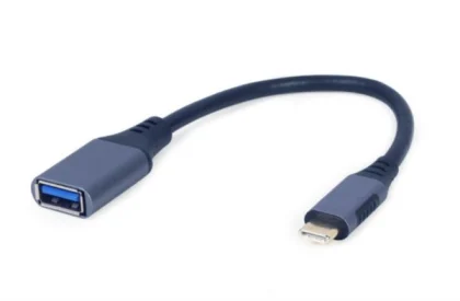 Gembird USB Type C to OTG USB A Female adapter, space grey