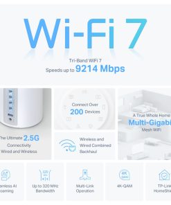 TP-Link BE9300 Whole Home Mesh Wi-Fi 7 System (Tri-Band)