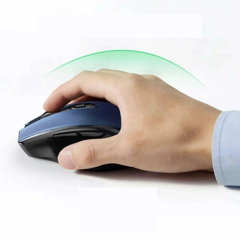 UGREEN MU006 bežični ergonomski miš, bluetooth, 4000 DPI, USB, plavo crni