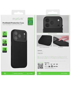 Rixus ProShield Case For Apple iPhone 17 Pro, 18 Pro Black