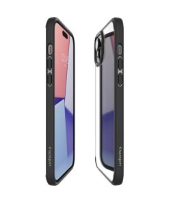 Spigen Crystal Hybrid, zaštitna maska za telefon, mat crna - iPhone 15 Plus (ACS06462)