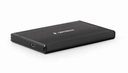 Gembird USB 3.0 2.5'' enclosure, brushed aluminum, black