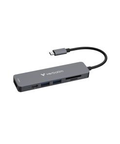 Verbatim USB-C Essentials Multiport Hub 6 priključaka: HDMI, USB-C PD, USB-A 3.2 Gen 1, USB-A, SD i microSD