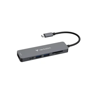 Verbatim USB-C Essentials Multiport Hub 6 priključaka: HDMI, USB-C PD, USB-A 3.2 Gen 1, USB-A, SD i microSD