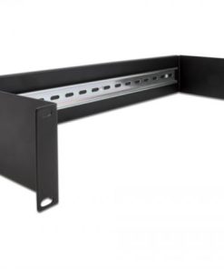 Delock 19” DIN rail Panel 2U black