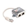 Roline VALUE Y (T) adapter Cat.5e/Class D, 1×RJ45 - 2×RJ45, M/F, STP, srebrni