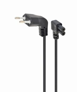 Gembird Power cord (C7), angled connectors, 1 m