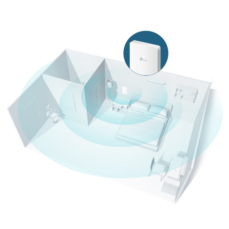 TP-Link Omada AC1200 bežična pristupna točka zidna/stropna (AP) 300Mbps/867Mbps (2.4GHz/5GHz), 802.11a/b/g/n/ac, 4×G-LAN, podrška za PoE, 2×4dBi antena